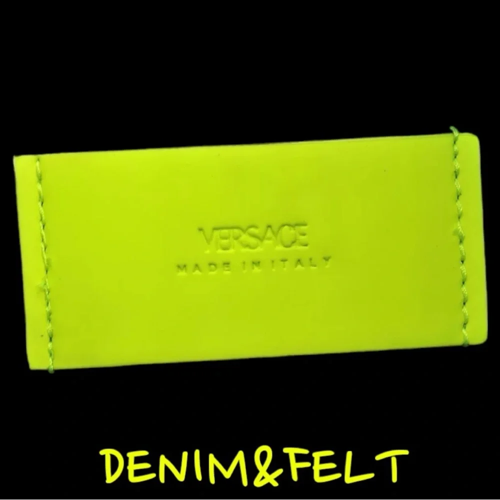 VERSACE Large Medusa Biggie Calfskin Leather Rubberized Clutch/HandBag/Wristlet!